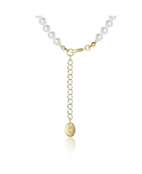 Juicy Couture Pave Bow, Gold Tone Accents Pearl Necklace