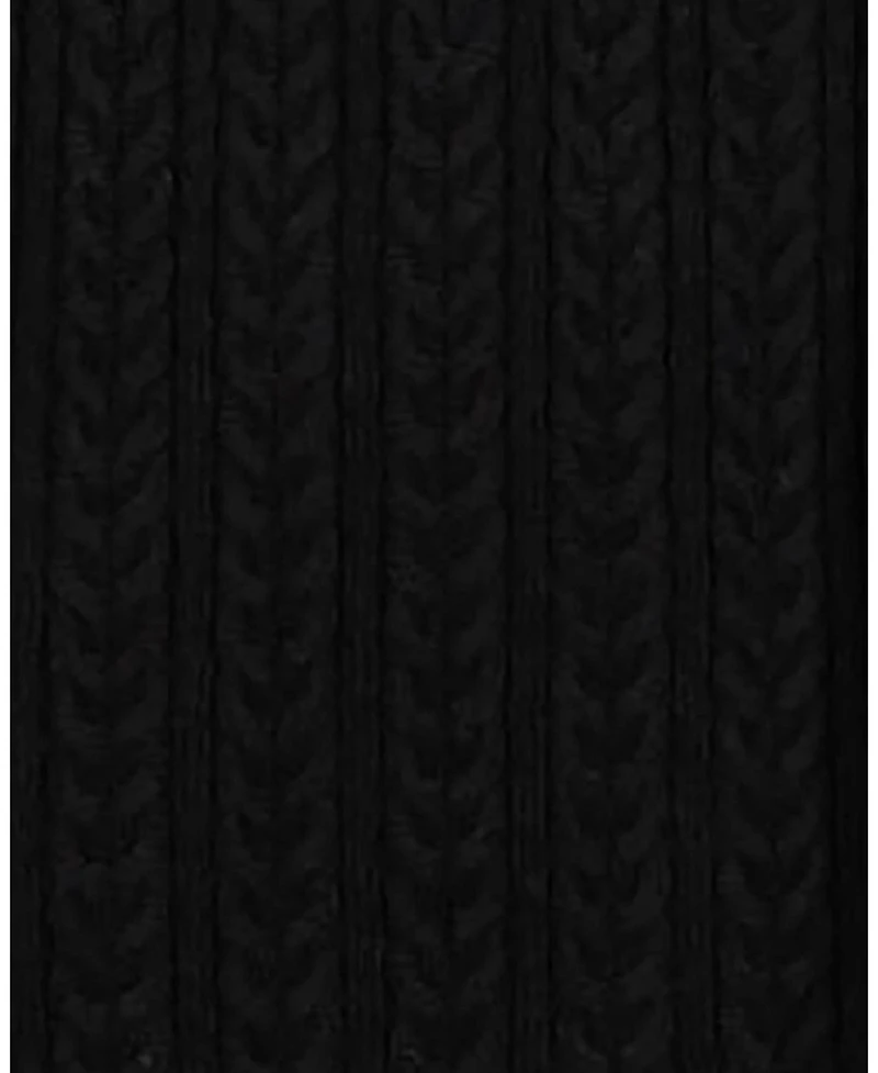 Hope & Henry Women's Organic Square Neck Cable Sweater Dress