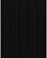 Hope & Henry Women's Organic Square Neck Cable Sweater Dress