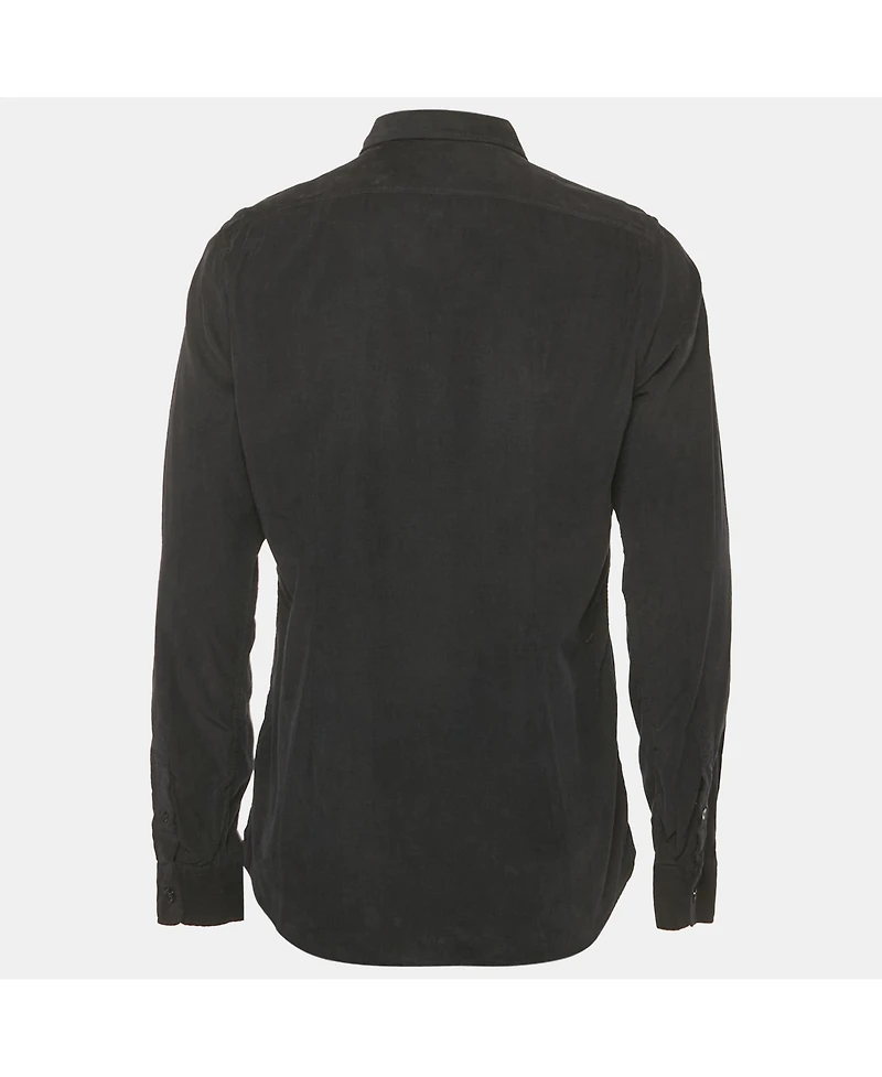 Pre-Owned Dolce & Gabbana Men's Black Corduroy Silica Shirt