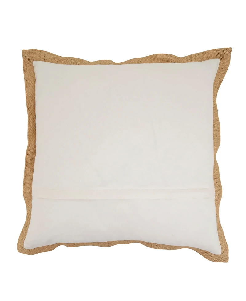 Saro Lifestyle Embroidered Cornucopia Down Filled Decorative Pillow, 20" x 20"