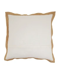 Saro Lifestyle Embroidered Cornucopia Down Filled Decorative Pillow, 20" x 20"