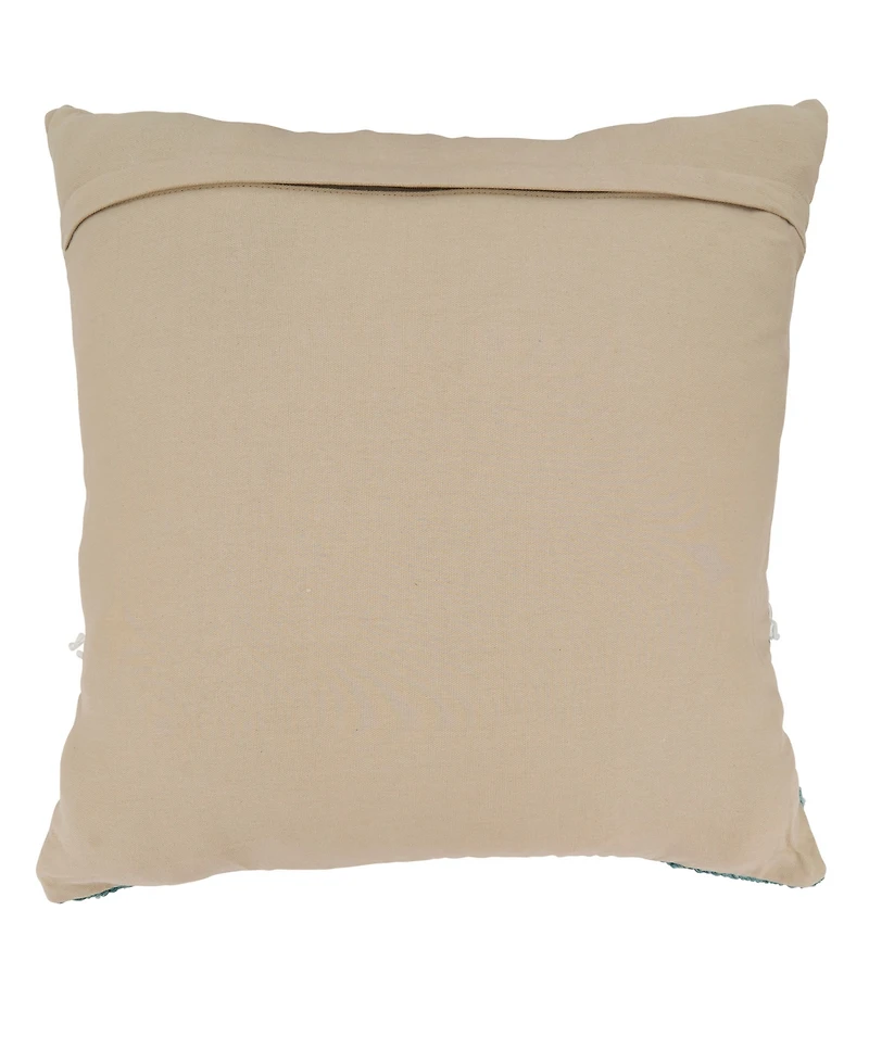 Saro Lifestyle Two-Tone Fringe Down Filled Decorative Pillow, 20" x