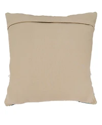 Saro Lifestyle Two-Tone Fringe Down Filled Decorative Pillow, 20" x