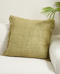 Saro Lifestyle Fringe Poly Filled Decorative Pillow, 20" x