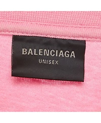 Pre-Owned Balenciaga Women's Pink Metal Logo Cotton Knit Long Sleeve Sweatshirt
