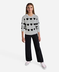 abercrombie kids Girls Multi Heart Crew Sweater