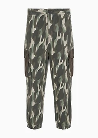 A|X Armani Exchange Men's Men's Tapered Camo-Print Cargo Pants