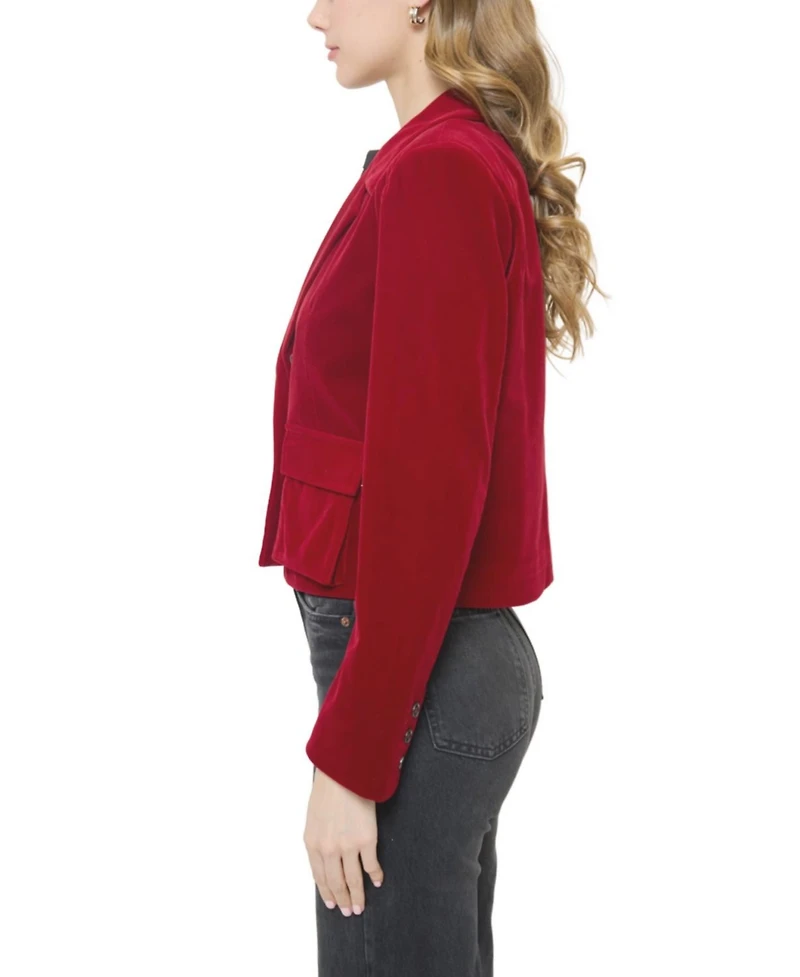 Central Park West Women's Ember Velvet Boxy Blazer