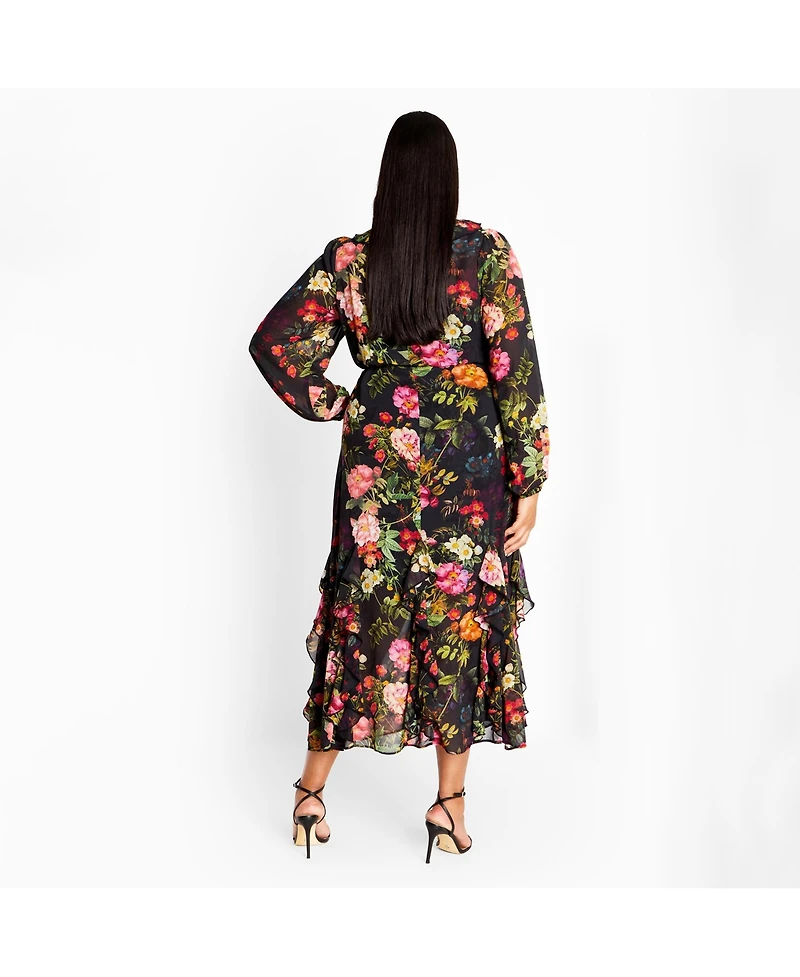 City Chic Women's Bridgette Print Maxi Dress