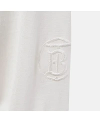 Pre-Owned Burberry Women's Beige Logo Applique Cotton Knit Zip-Up Hoodie