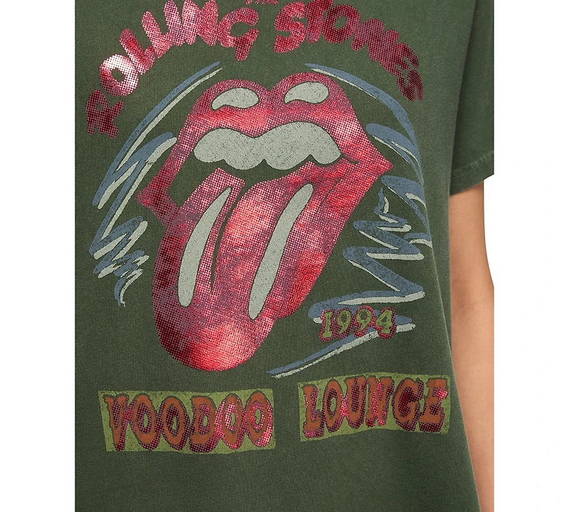 Lucky Brand Women's Rolling Stones Voo Doo Boyfriend Crewneck T-Shirt