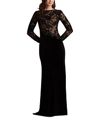 Tadashi Shoji Women's Forena Embroidered Crepe Gown