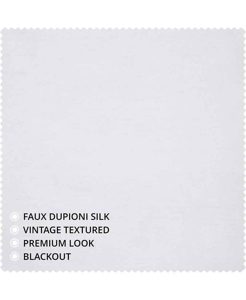 Half Price Drapes Silver Extra Wide Vintage Textured Faux Dupioni Silk Blackout Curtain