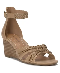 Lucky Brand Women's Jaelah Criss-Cross Braided Wedge Sandals