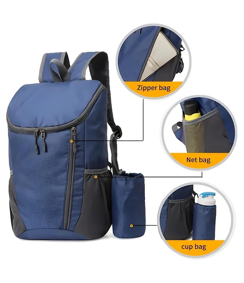 Portable Foldable Backpack Folding Mountaineering Bag, Ultralight Outdoor Cycling Rucksack, Travel Hiking Knapsack