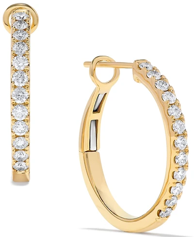 Macy's Diamond Hoop Earrings (5/8 ct. t.w.) in 14k Yellow Gold (also in 14k White Gold)