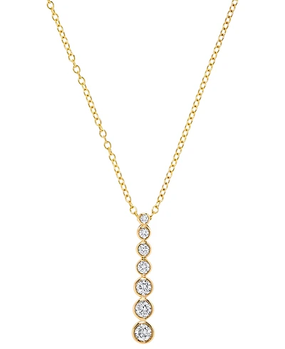 Macy's Diamond Pendant Necklace (1/2 ct. t.w.) in 14k Yellow Gold
