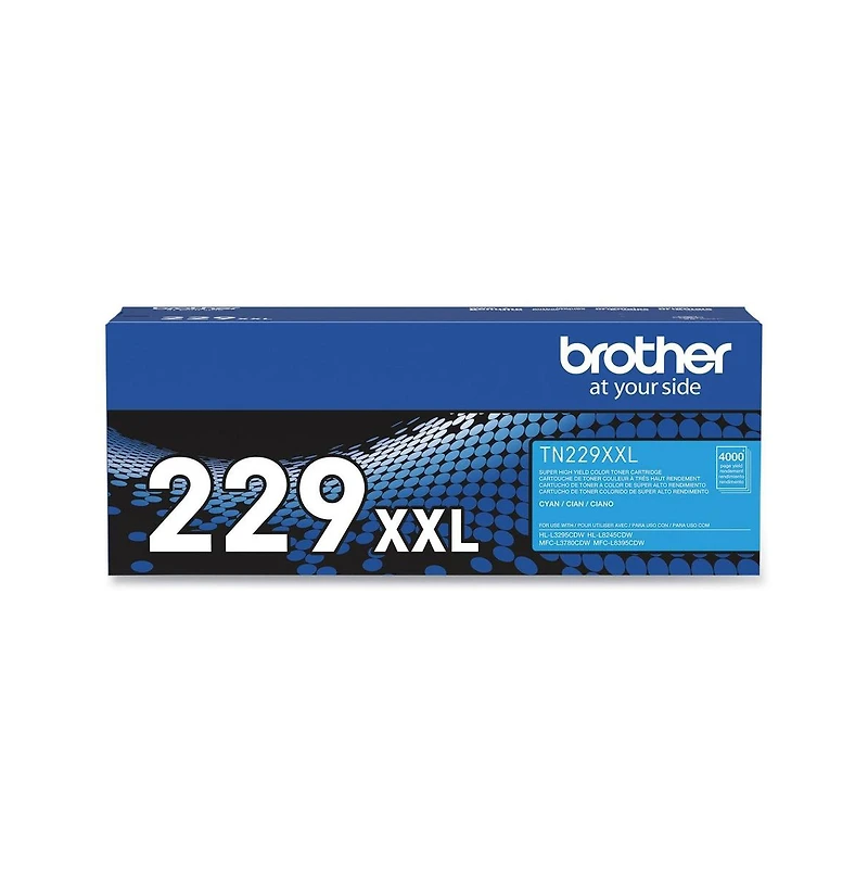 Brother TN229XXLC 4,000 Page-Yield Super High-Yield Toner - Cyan