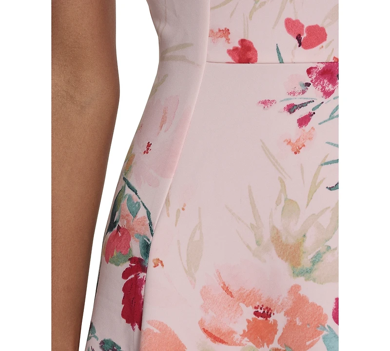 Calvin Klein Women's Short-Sleeve Printed Midi Dress