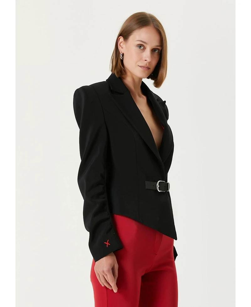 Pcfg Women's Wool-Blend Fitted Blazer