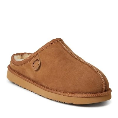 Dearfoams Mens Fireside By Grafton Genuine Shearling Clog Slipper