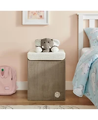 Danya B Collapsible Corduroy Kids Plush Laundry Hamper Toy Storage