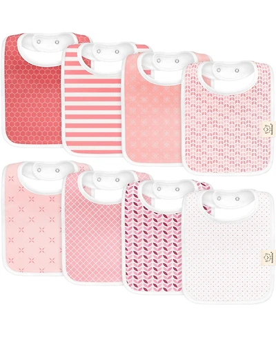 KeaBabies 8-Pack Coast Baby Bibs for Boy, Girl, Drool Bibs, Bib Girls, Boys