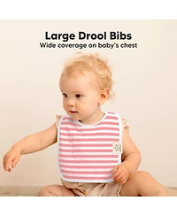 KeaBabies 8-Pack Coast Baby Bibs for Boy, Girl, Drool Bibs, Bib Girls, Boys