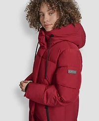 Dkny Women's Zip-Front Stand Collar Coat