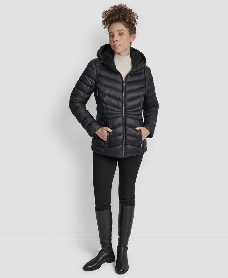 Dkny Women's Zipper-Front Coat