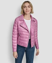Dkny Jeans Women's Lightweight Zip-Front Puffer Jacket