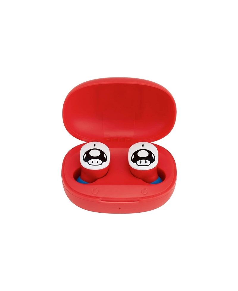 eKids Super Mario Bluetooth Wireless Earbuds with Charging Case