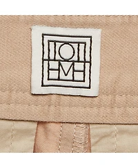 Pre-Owned Toteme Women's Beige Cotton Twill Pleated Shorts