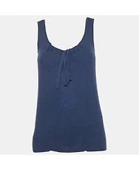 Pre-Owned Marni Women's Rib Knit Tie-Up Detail Tank Top