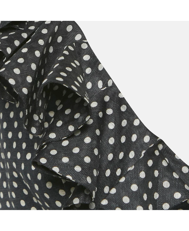 Pre-Owned Zimmermann Women's Polka Dots Linen Painted Heart Cascade Top