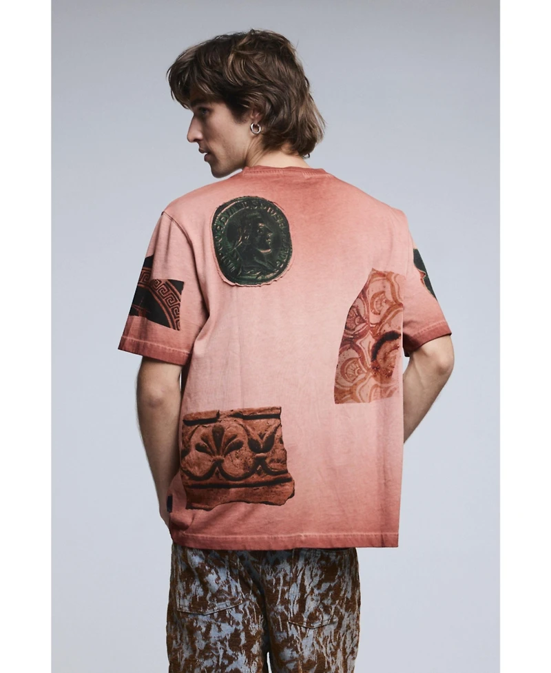 Desigual Men's Short-sleeve patchwork T-shirt