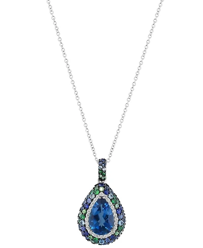 Effy Collection Multi Gemstone Necklace (5-3/4 ct. t.w.) in Sterling Silver