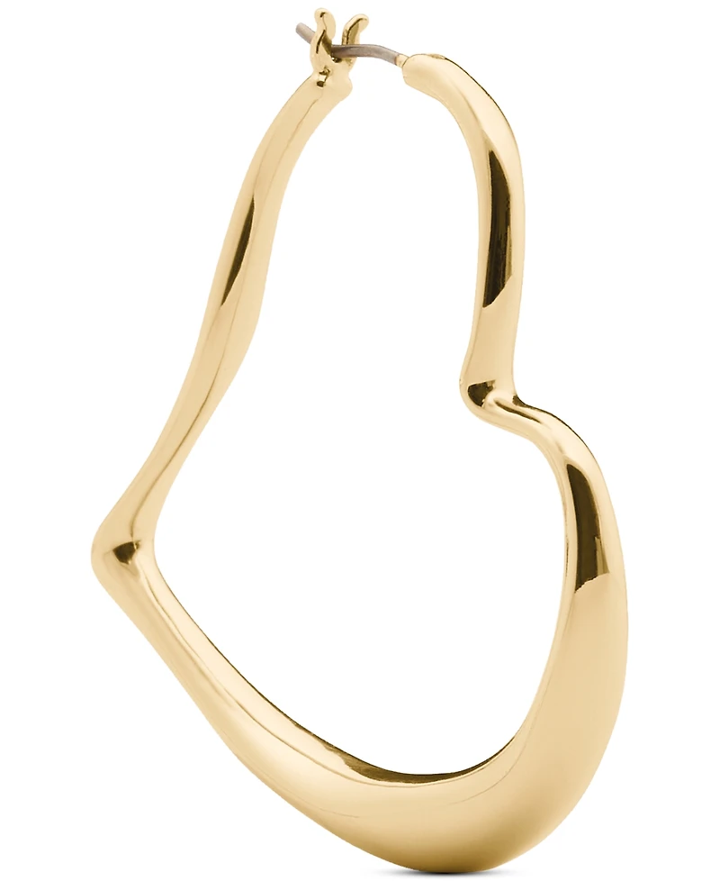 kate spade new york Amour Gold-Tone Heart Hoop Earrings