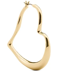kate spade new york Amour Gold-Tone Heart Hoop Earrings