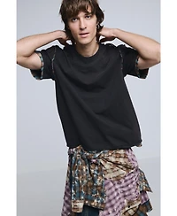 Desigual Men's Men s Short-Sleeve Seam Detail T-Shirt