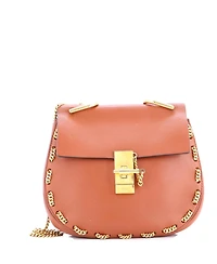 Pre-Owned Chloe Small Drew Crossbody Bag Chain Embellished Leather