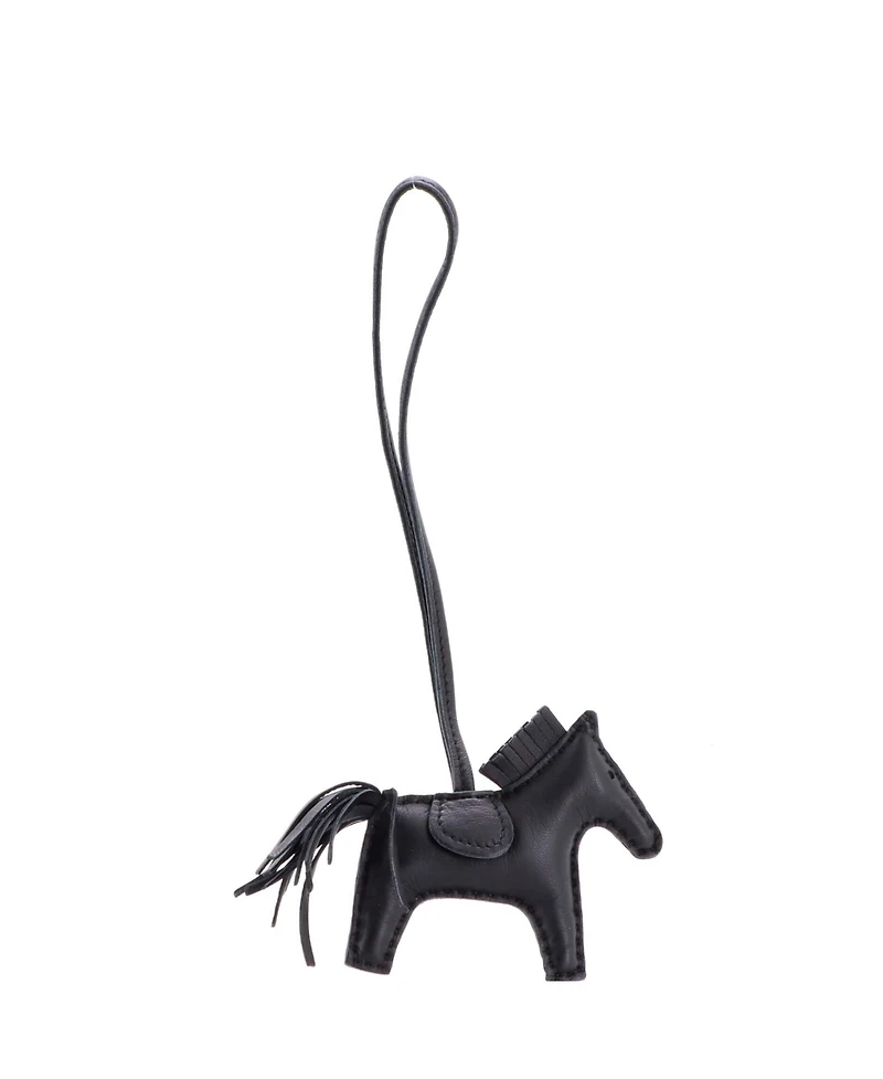 Pre-Owned Hermes Pm So Black GriGri Rodeo Bag Charm Leather