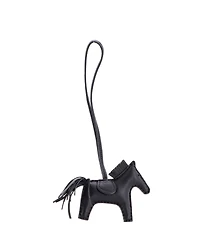 Pre-Owned Hermes Pm So Black GriGri Rodeo Bag Charm Leather