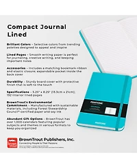 BrownTrout Pantone Official | 5.25 x 8.25 Inch Lined Compact Journal | Non-Dated