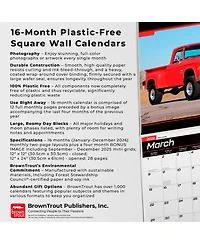 BrownTrout Classic American Pickups Official | 2026 12 x 24 Inch Monthly Square Wall Calendar | Foil Stamped Cover | Plastic-Free