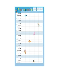 BrownTrout Plastic-Free Matte Paper Monthly Wall Calendar with Sticker Sheet, 12 x 24 Inch, The Very Busy Family Organizer 2026