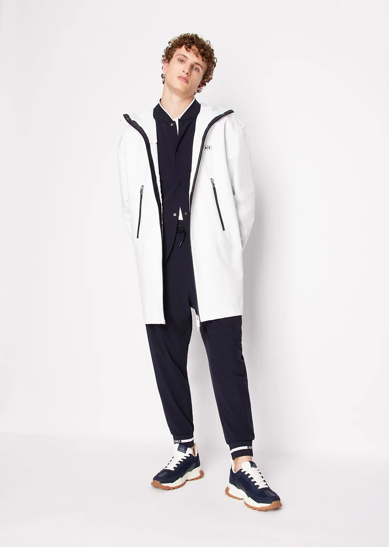 A|X Armani Exchange Men's Short Sleeve Skinny Stripe Logo T-Shirt