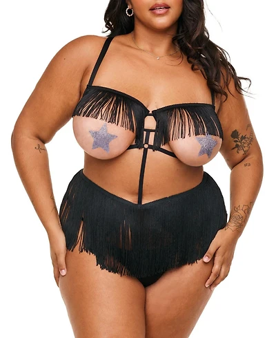 Adore Me Plus Neveah Fringe Playsuit Lingerie