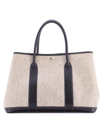 Pre-Owned HERMES Garden Party Tote Toile and Leather